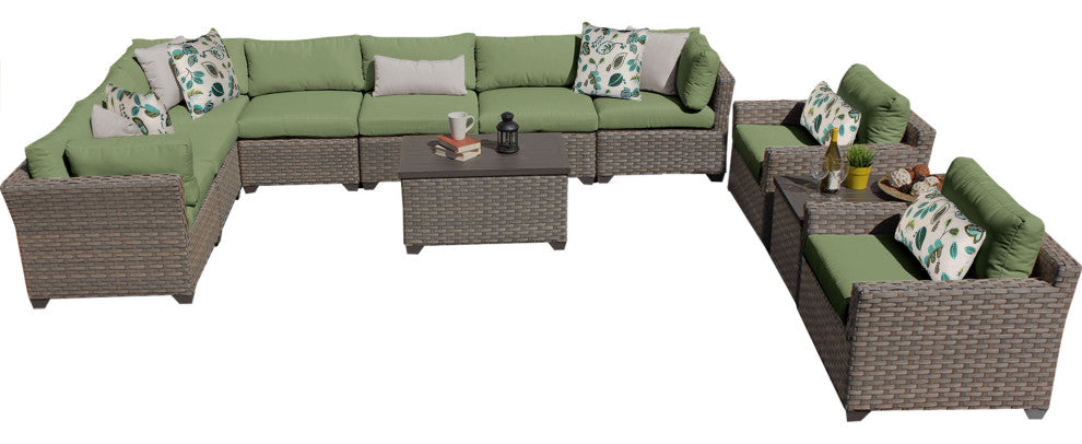 Monterey 11 Piece Outdoor Wicker Patio Furniture Set 11a