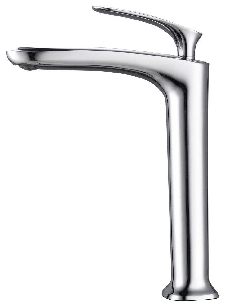 Brianna 11" Single Hole Vessel Sink Filler Bathroom Faucet, Polished Chrome