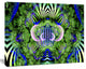 Green Magical Fairy Pattern, Floral Canvas Art Print, 20"x12"