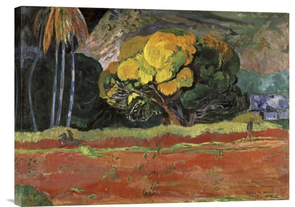 "At the Foot of a Mountain (Fatata Te Moua)" Artwork, 30" x 21"