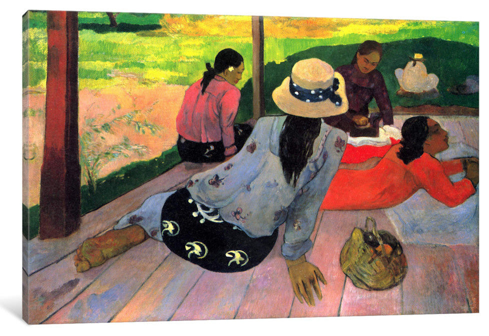"The Siesta" by Paul Gauguin, Canvas Print, 18x12"