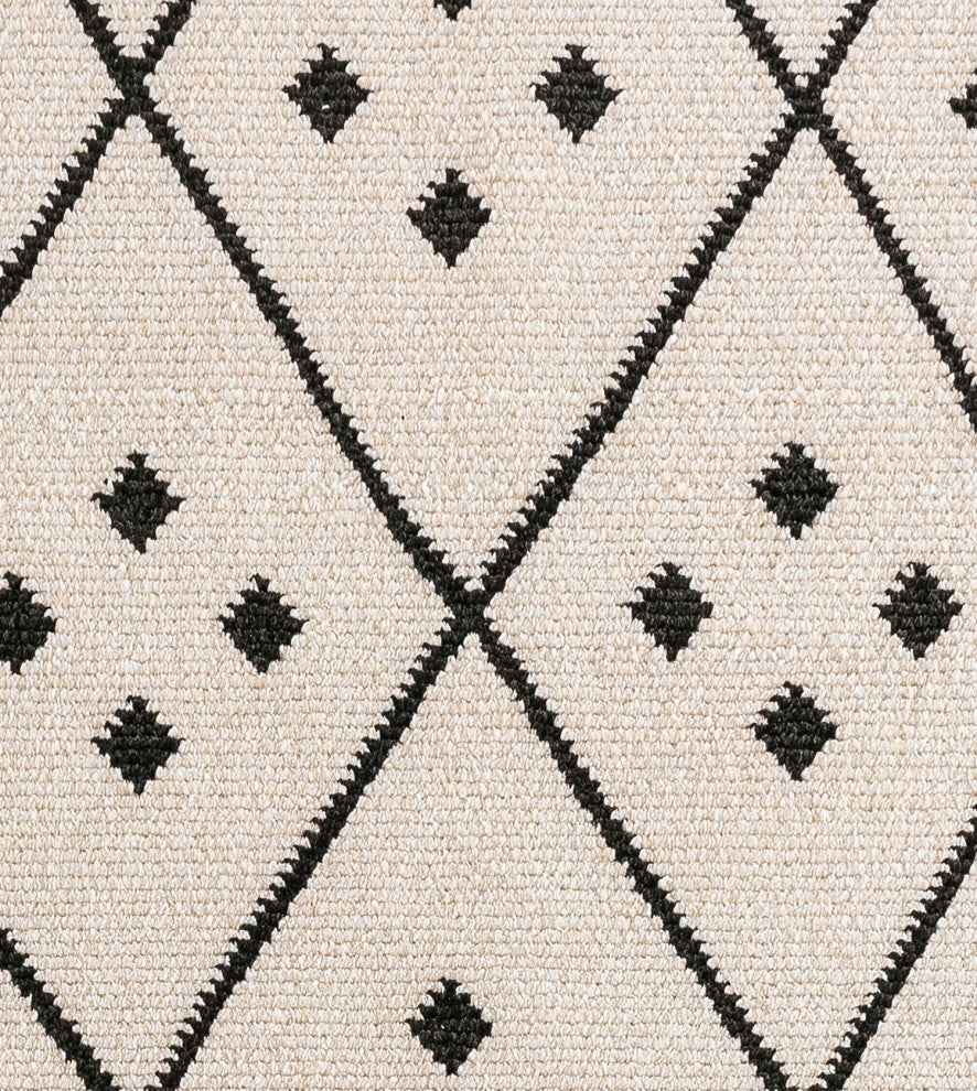 Elements Area Rug, Ivory-Black, 3'x5'