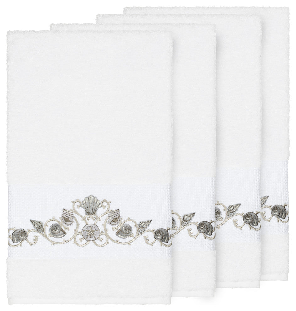 Bella 4 Piece Embellished Bath Towel Set