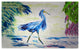 Betsy Drake Blue Egret Door Mat 18x26