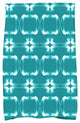 18"x30" Summer Picnic, Geometric Print Hand Towel, Teal