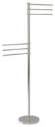 Towel Stand with 6 Pivoting 12" Arms, Satin Nickel