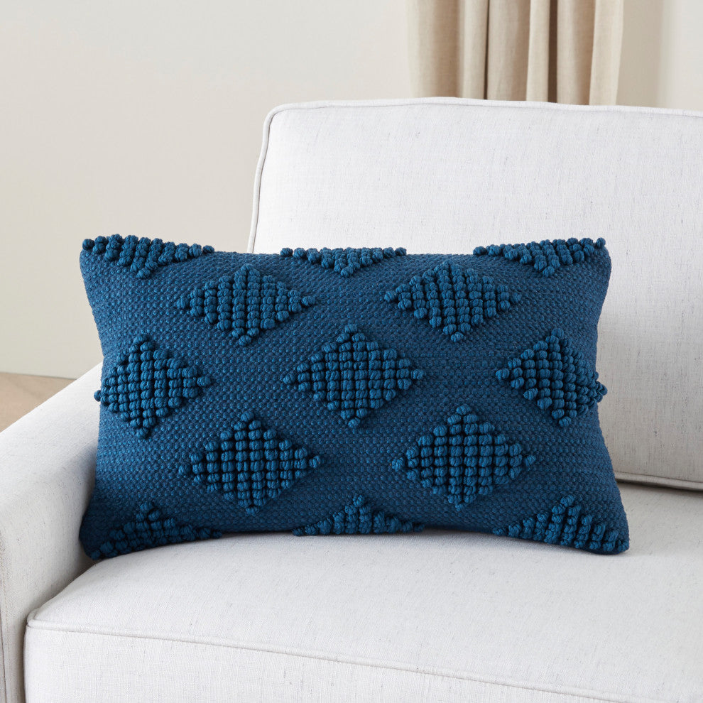 Mina Victory GC103 Throw Pillow, Navy, 12"X20"