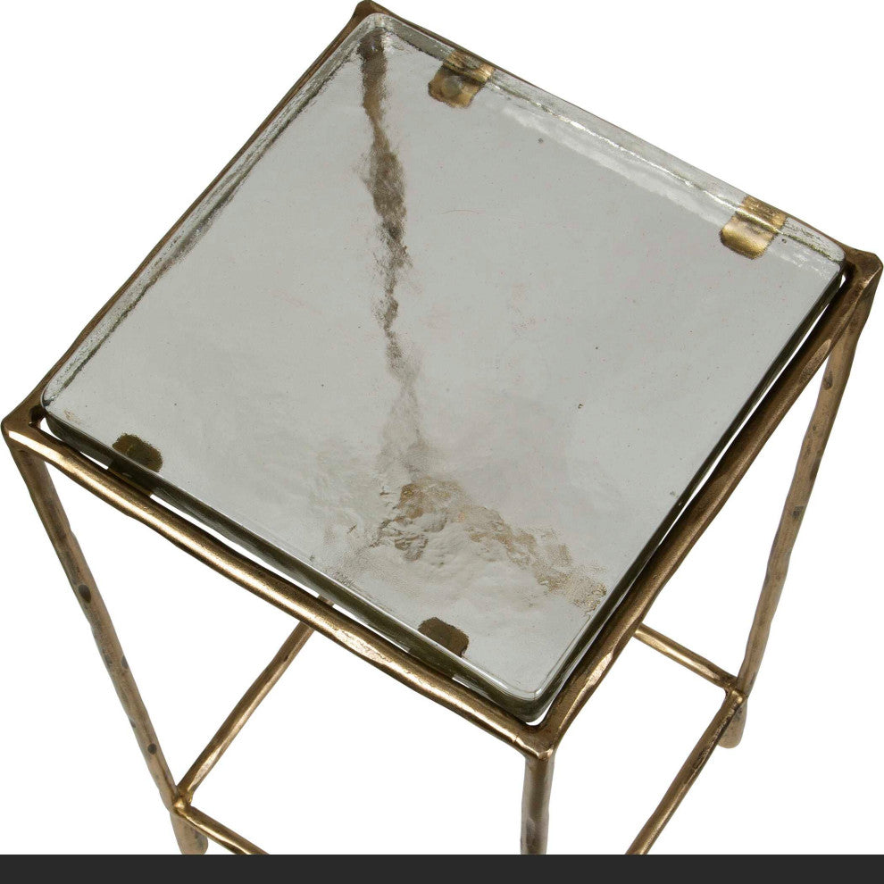 Uttermost Ovard Antiqued Gold Accent Table