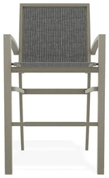 Kendall Sling Bar Height Stackable Outdoor Stool, Anchor/Storm