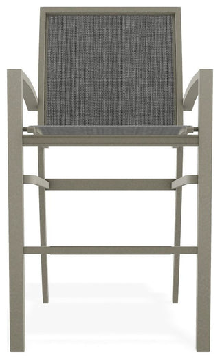 Kendall Sling Bar Height Stackable Outdoor Stool, Anchor/Storm