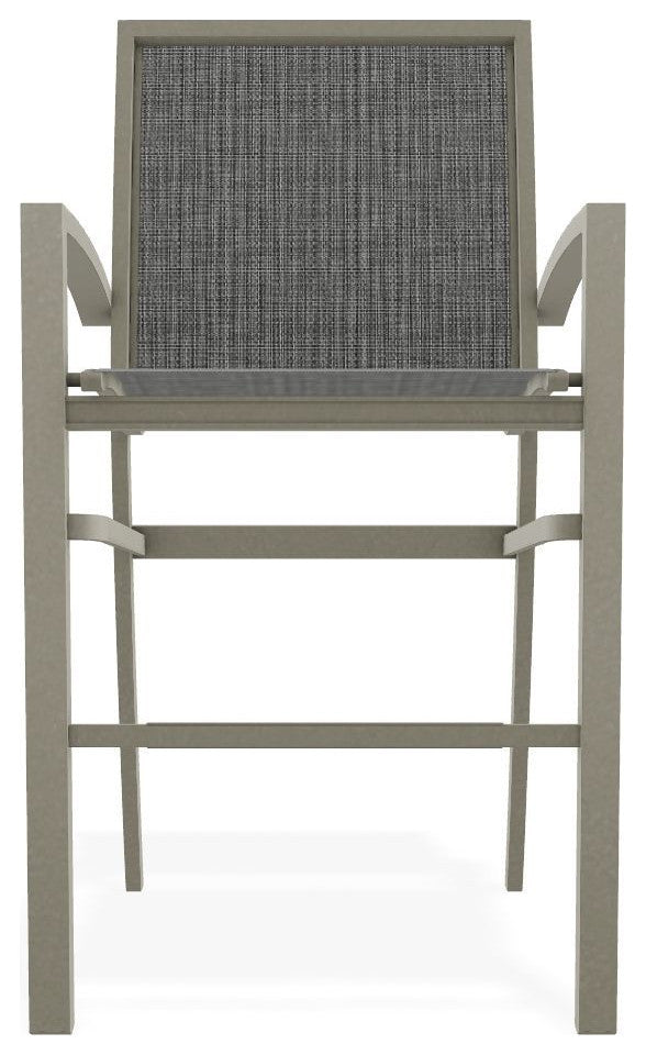 Kendall Sling Bar Height Stackable Outdoor Stool, Anchor/Storm