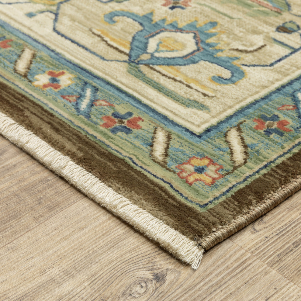 Fabienne Medallion Indoor Area Rug, Brown, 5'3"x7'6"
