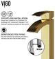 VIGO Duris 12" H Single Handle Single Hole Bathroom Vessel Faucet, Matte Brushed Gold