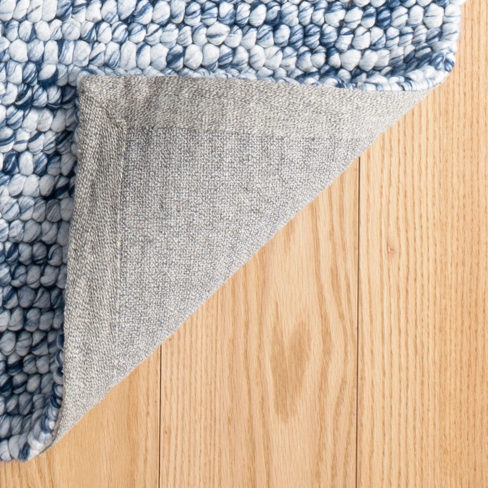 Dash & Albert Niels Navy Handwoven Wool/Viscose Rug, Blue, 3' x 5'