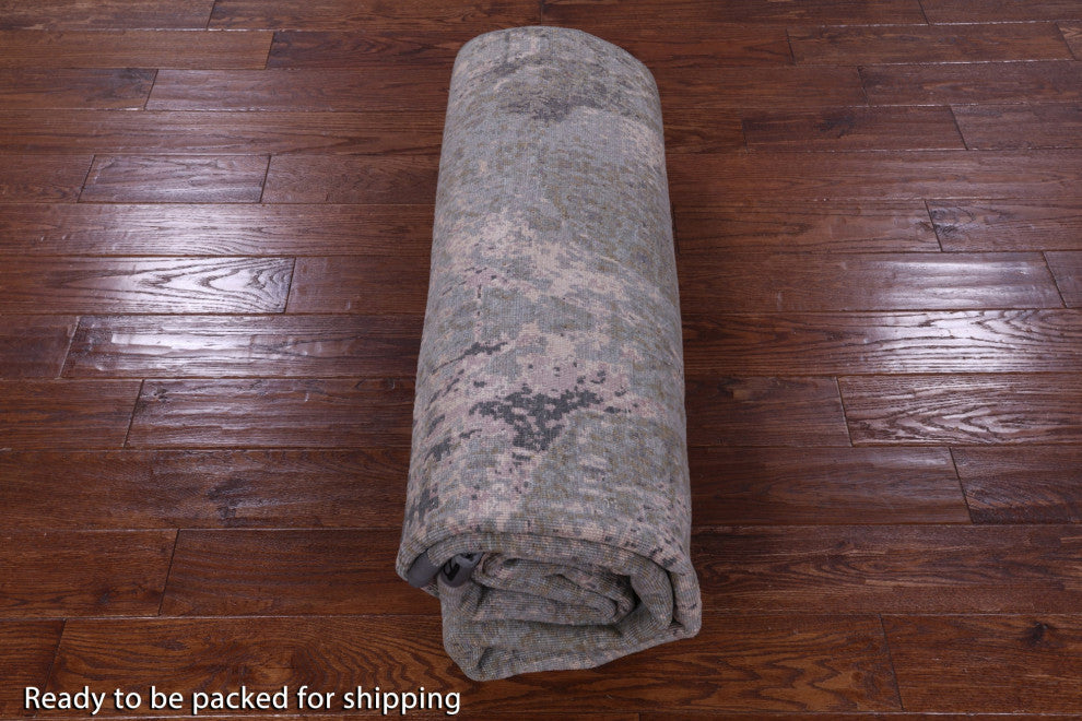 Wool & Silk Hand-Knotted Abstract Rug 6' 5" X 10' 0" - Q13089