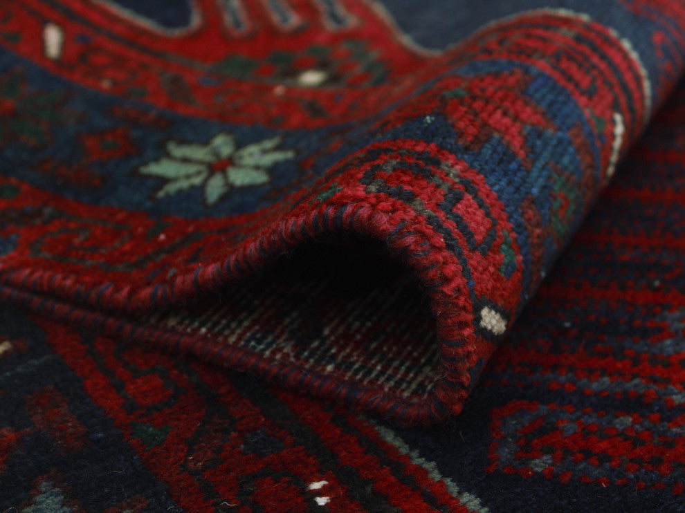 Fine Vintage Distressed Bibigul Navy Runner