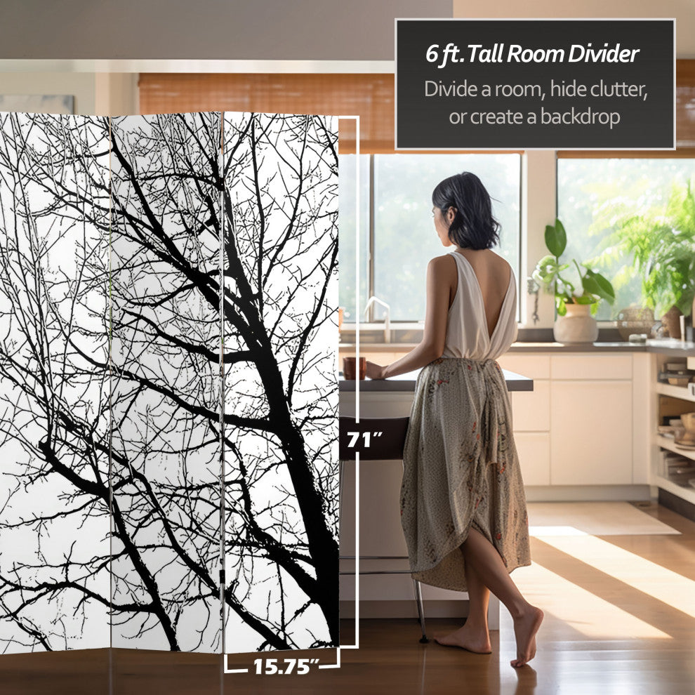 6' Tall Trees Double Sided Room Divider