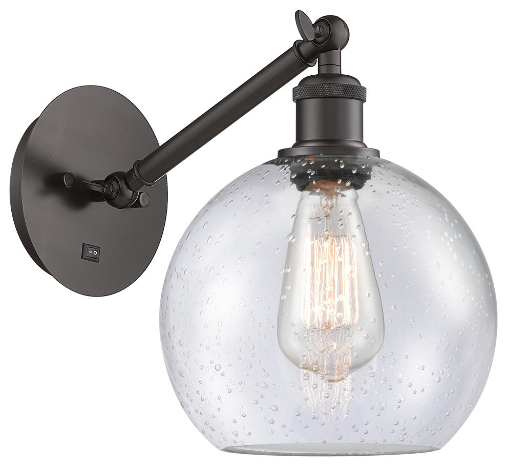 Innovations 317-1W-OB-G124-8-LED 1-Light Sconce, Oil Rubbed Bronze