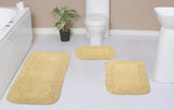 Radiant Collection Bath Rugs Set, 3-Piece Set With Runner, Yellow