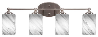 Capri 4-Light Bath Bar, Brushed Nickel/Onyx Swirl