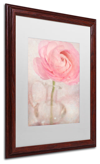 Cora Niele 'Single Rose Pink Flower' Matted Framed Art