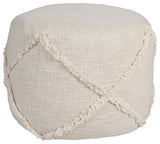 Solid Textured Decorative Diamond Pouf Ottoman