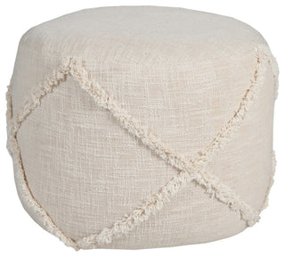 Solid Textured Decorative Diamond Pouf Ottoman