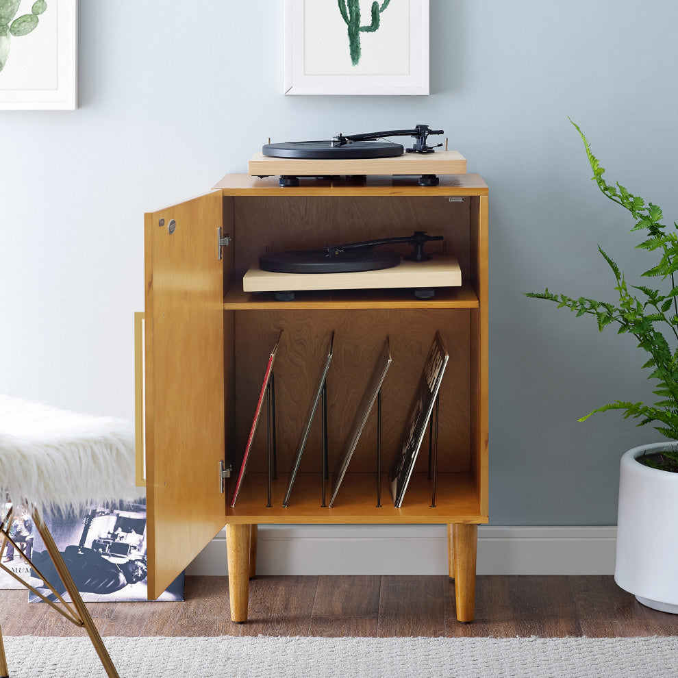 Everett Record Player Stand, Acorn Finish