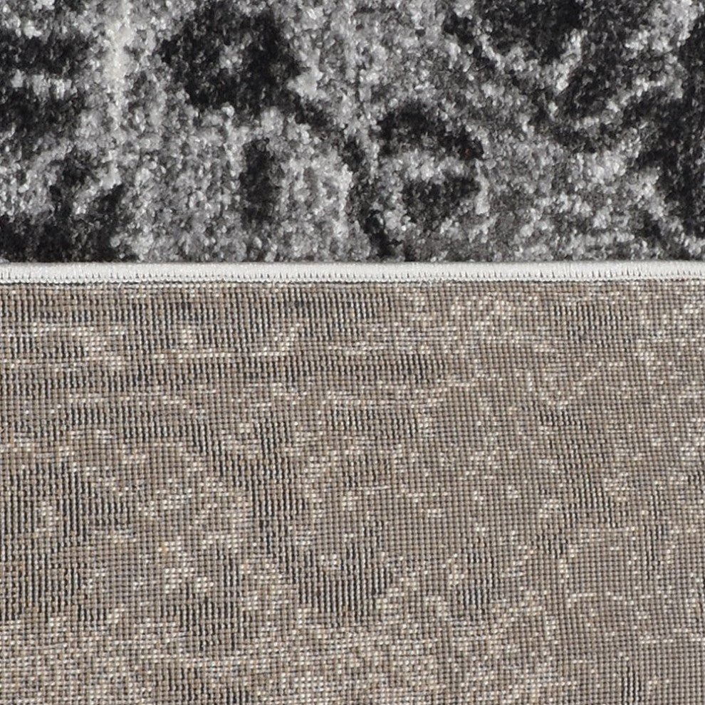 MACHINE MADE HEATSET POLYPROPYLENE AREA RUGS -Silver Color,Contemporary Design, [Rectangle] 5'x8'
