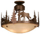 Yellowstone 18" Semi-Flush Mount, Dual Mount, Burnished Bronze
