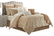 Johnella 14 Piece Comforter Set, Taupe, Queen