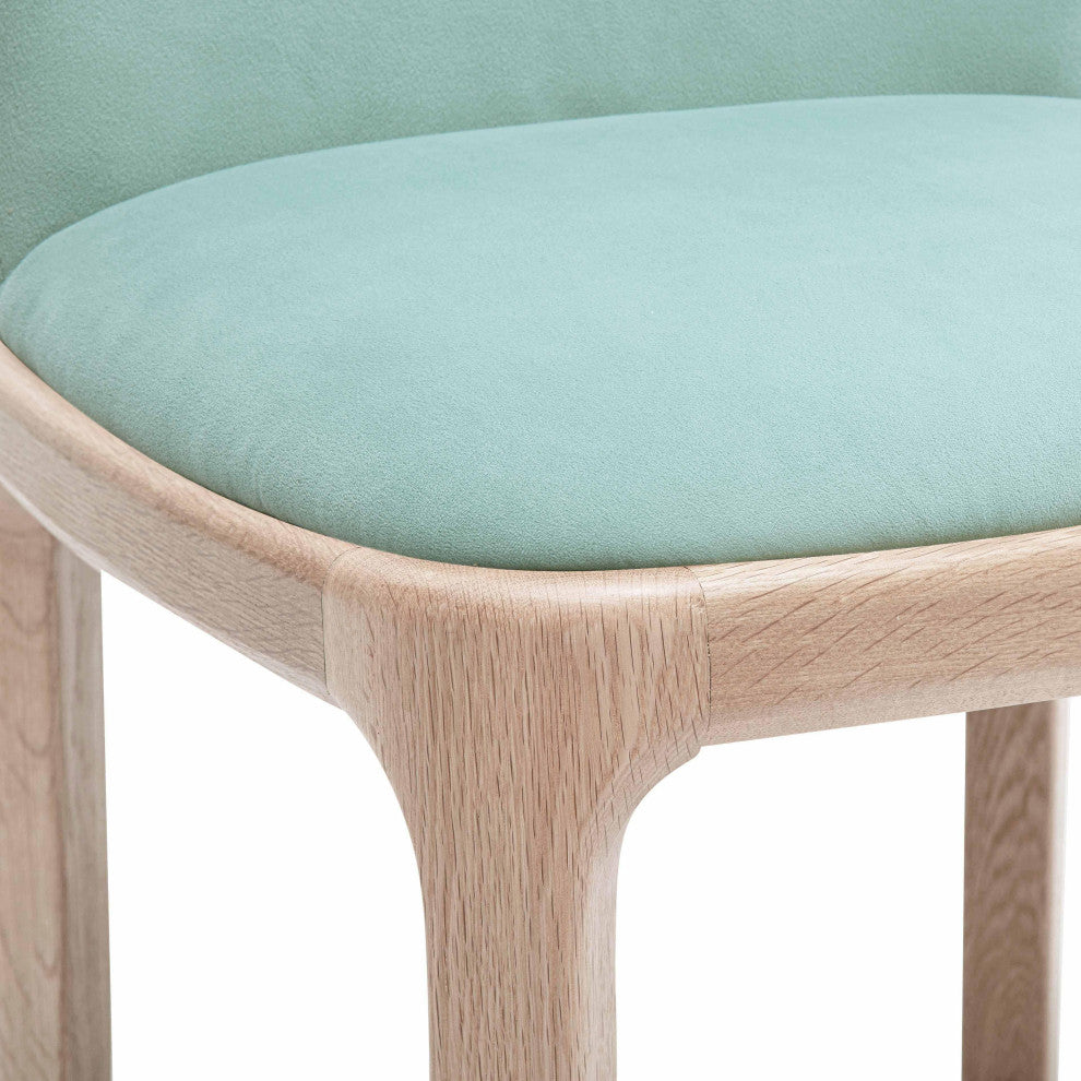Rebecca Performance Velvet Dining Chair, Light Blue