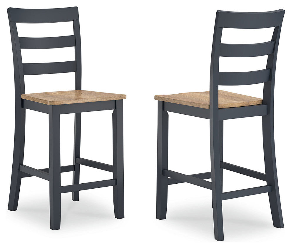 Gesthaven Natural/Blue Counter Height Barstool