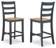 Gesthaven Natural/Blue Counter Height Barstool