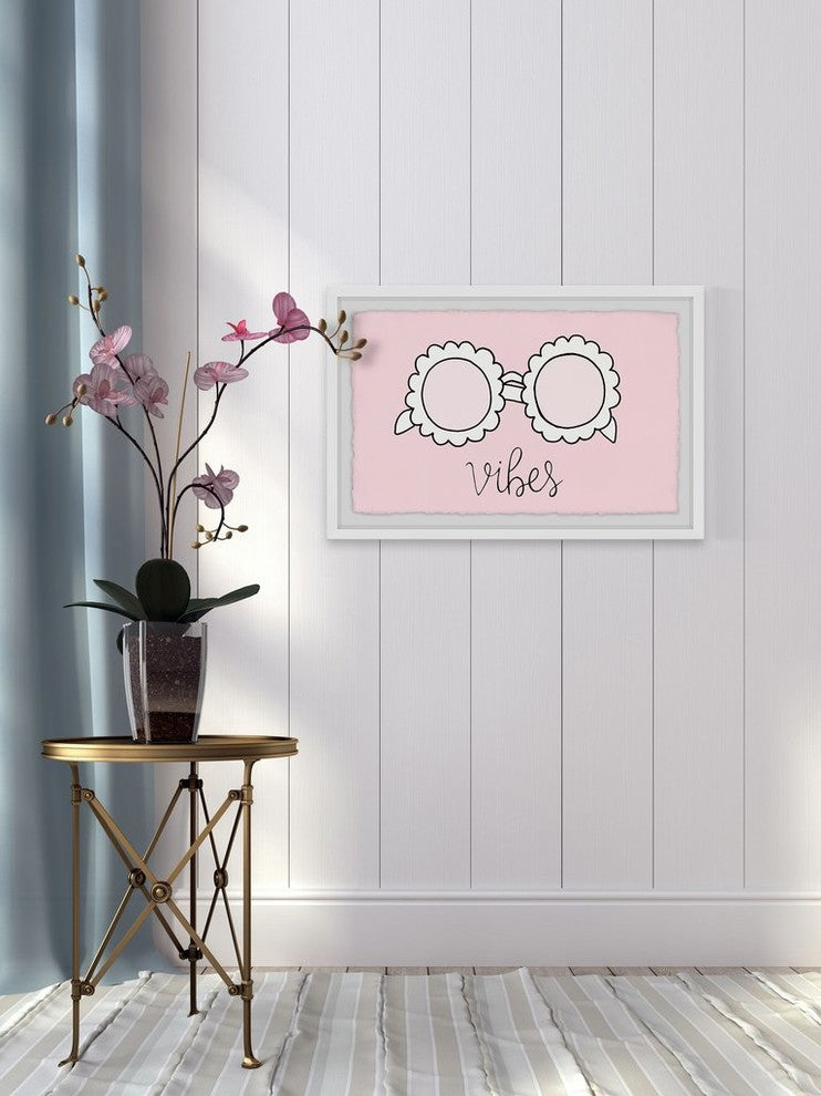 "Sunglasses Vibes" Framed Painting Print, 36"x24"