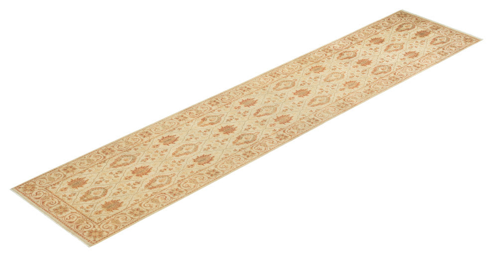 Mogul, One-of-a-Kind Hand-Knotted Runner Ivory, 2'7"x11'10"