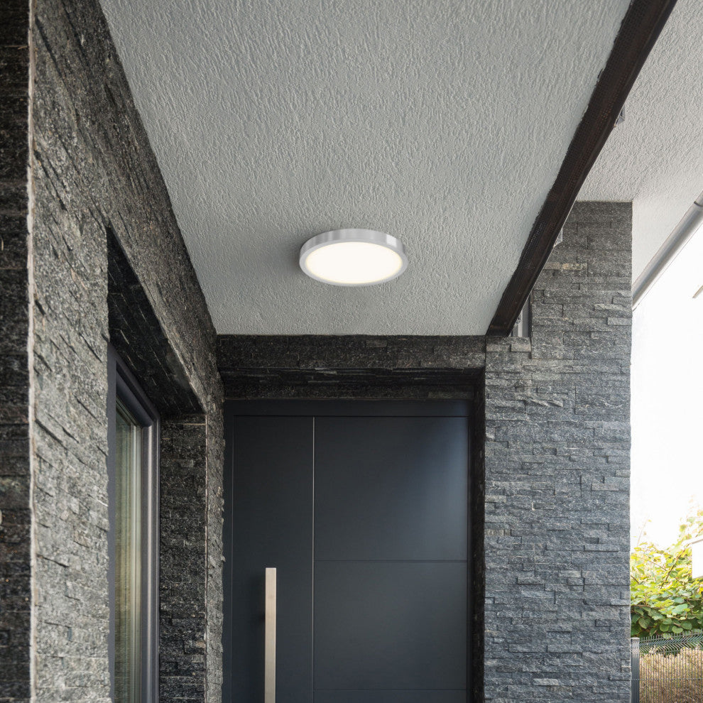 DALS Lighting Color Temperature Changing 18" Round Flushmount, Satin Nickel