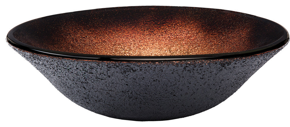 Novatto NOHP-G008 Sanguinello Orange Toned Hand Painted Glass Vessel Sink