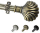 Indie 13/16" Diameter Curtain Rod, Antique Brass, 18-28"