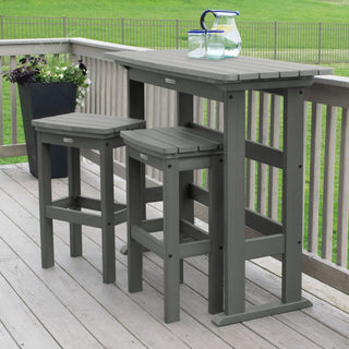 Lehigh 3 Piece Balcony Set, Coastal Teak, Counter Height
