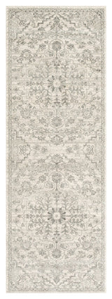 Harput Updated Traditional Light Gray, Charcoal Area Rug, 2'7"x7'3" Runner