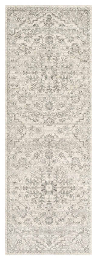 Harput Updated Traditional Light Gray, Charcoal Area Rug, 2'7"x7'3" Runner