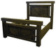 Barnwood Style Timber Peg Panel Bed, Weathered Slate, Twin