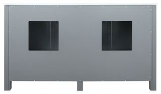 Ziva 60 Dark Grey DB Vanity, Cultured Marble Top, Sink, 22 Mirrors, Faucet