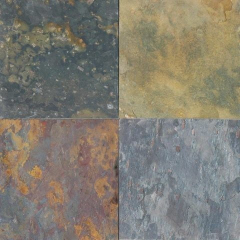 Multi Classic 12x12 Gauged Slate Tile, 50 Sq. ft., 12"x12"