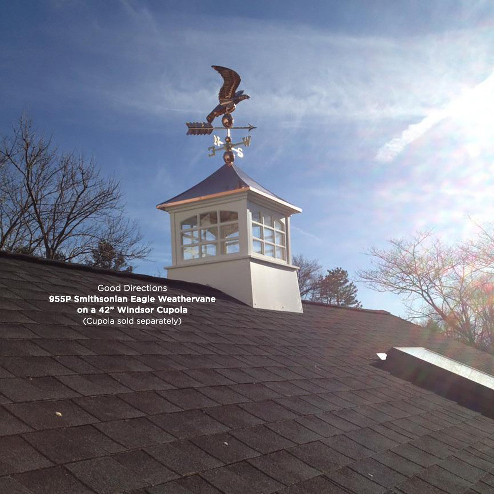 Smithsonian Eagle Weathervane, Polished Copper