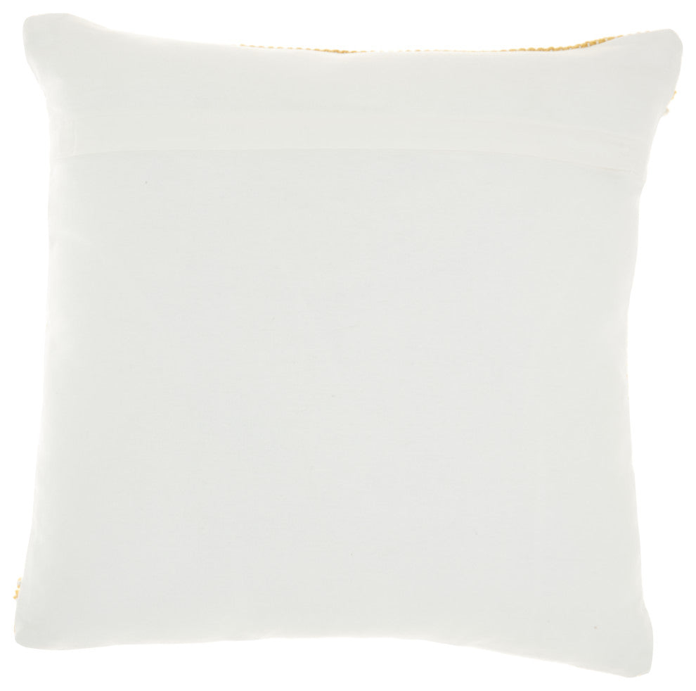 Mina Victory VJ088 Throw Pillow, Yellow, 18" x 18"