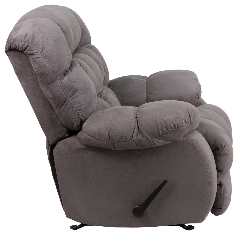 Softsuede Microfiber Rocker Recliner, Gray