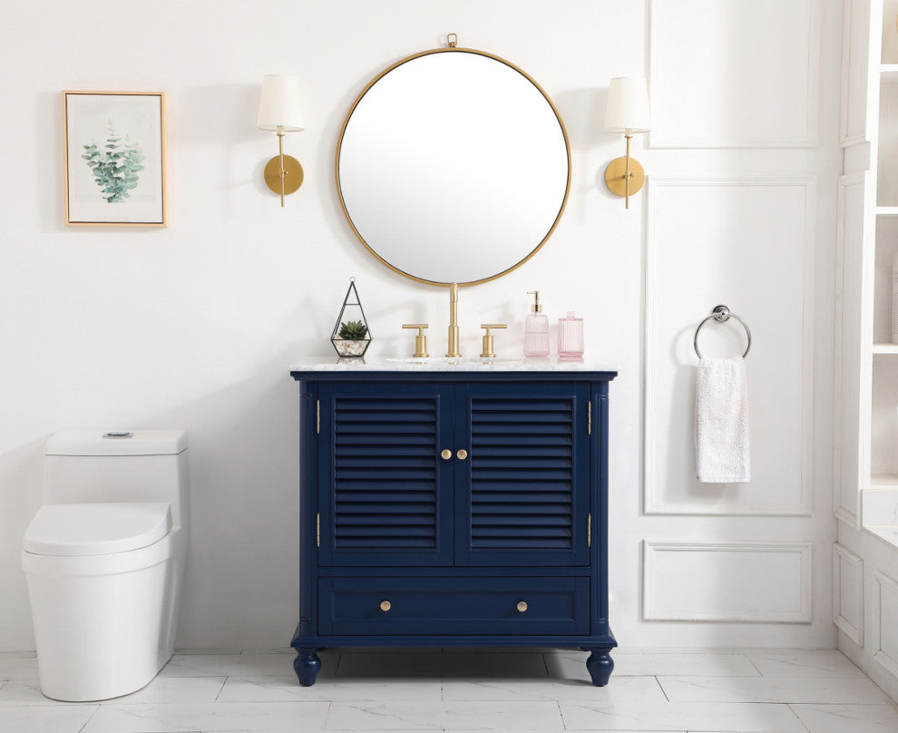Home Living 36" Single Bathroom Vanity, Blue