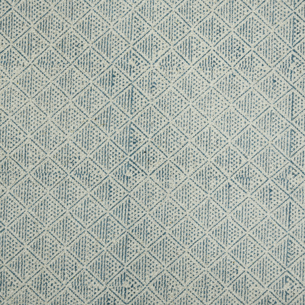 DUNE Estra Area Rug, Blue, 8'6" x 12', Bordered